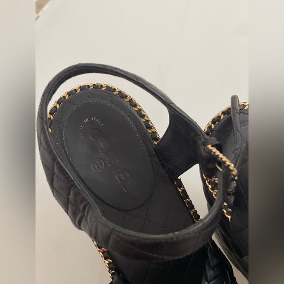 CHANEL PLATFORM SANDALS 38 Sz. - Picture 15 of 16